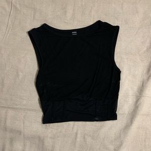 Shein Crop Top with See Through Mesh